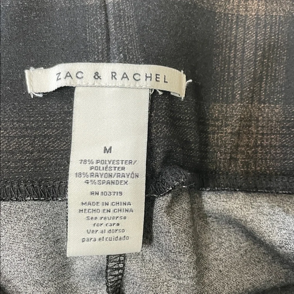Zac & Rachel Black and Brown Plaid Leggings